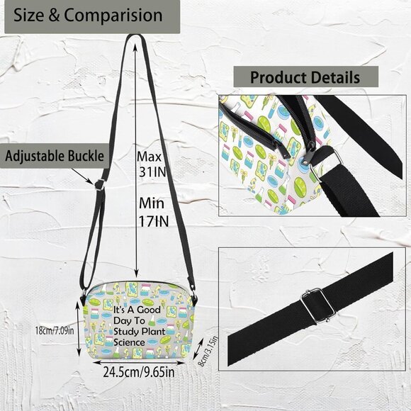 Durable Water-Resistant Crossbody Purse - Ideal for Plant Lovers and Scientists - Picture 2 of 7